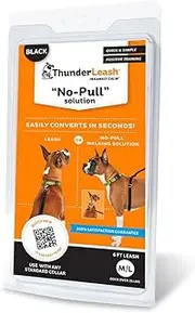ThunderLeash No-Pull Dog Leash (Large (Over 25 lbs), Black)