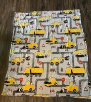 Jekeno Glow in The Dark Throw Blanket Boys Construction Theme