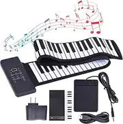 Desktop Keyboard Piano, LED Touch Operation, Digital Music Piano, 128 Timbours and Rhythms, Thickened Silicone Keys, 2.25-inch Hi-fi Speakers. Suitable for Beginners and Professionals to Play