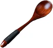 Cooking Wooden Soup Tool Utensil Catering Spoon Teaspoon Catering Cooking Utensil Teaspoon Soup Lot Kitchen Spoon Wooden Kitchen，Dining Bar (Black)