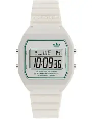 [Adidas Originals] Digital Two Resin Watch in White