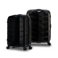 在飛比找蝦皮商城優惠-GripMaster 24吋 鎧甲黑 雙把手拉鍊式硬殼行李箱