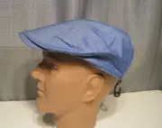 STETSON linen cotton blend driving Cap hat light blue MEDIUM