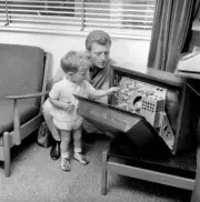 Actor Johnny Briggs At Home With His Son Mark Circa 1963 Old Photo