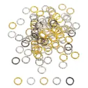 Open Jump Rings 100Pcs 8mm O-ring Connectors for Jewelry Making, Multi Color