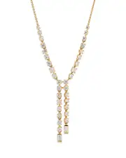 Nadri Cubic Zirconia Lariat Necklace in 18K Gold Plated, 16-18