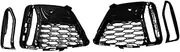 Front Bumper Fog Light Grill Cover Compatible For BMW M340i 330i 3-Series G20 G21 G28 2019-2021 Side Air Vent Intake Frame Grille Trim Mesh(Silver)