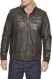 [Levi's] Men's Vintage Deer Faux Leather Aviator Bomber (Standard and Big & Tall)