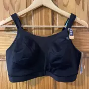 NEW Champion 38DD Black Comfort Double Dry Black Maximum Support Bra #1602 $48