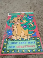 vintage Lion King Christmas Window Cling Presto stick