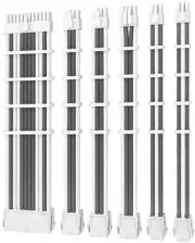 Antec PSU - Sleeved Extension Cable Kit V2 - Grey / White. 24PIN ATX, 4+4 EPS, 8