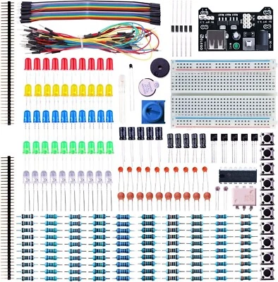 Electronic Fun Kit Bundle with Breadboard Cable Resistor, Capacitor, LED, Pot...
