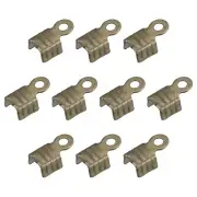 200Pcs Fold Over Cord Ends, 3x6mm Terminators Crimp End Tips Bronze Tone