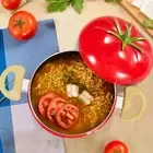 Ceramic Furnace Skillet Induction Cookware Tomato-shaped Nonstick Soup Pot