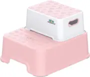 Bluesnail Double up Step Stool for Kids, Anti-Slip Sturdy Toddler Two Step Stool
