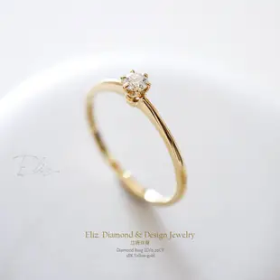 天然鑽石 18K 鑽石戒指 八心八箭 0.10CT 10分 戒指 六爪戒指 求婚 訂婚 0.30CT 30分