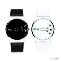 在飛比找松果購物優惠-彩虹圓盤手錶 韓版流行 手錶 女錶 男錶 情侶對錶 石英錶 