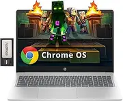 [HP] 15.6" HD Anti-Glare Chromebook Laptop, Intel Pentium N200, 8GB LPDDR5, 224GB Storage (64GB eMMC+160GB Docking Station Set), Intel UHD Graphics, Num Pad, 720p Camera, Wi-Fi 6, Chrome OS, Silver