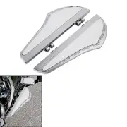 Chrome Front Driver Floorboard Footboard Fit For Harley Touring Dyna Softail FL