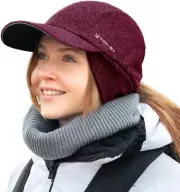 M/L/XL Unisex Waterproof Baseball Cap with Ear Flap Ponytail Hole Reflective Win