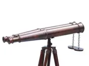 SIFAAT WORLD 62" Floor Standing Admiral's Antique Copper Magnifying Binoculars