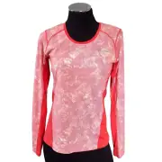 Columbia Solar Chill 2.0 Shirt L/S Womens Small UPF Top Omni-Shade Orange Shiny