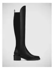 [Wittner] Baniska Leather and Neoprene Knee High Boot in Black