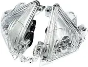 KIXURO Front Light Turn Signal Indicator for -10R 10R 2004-2005 Motorcycle Accessories Light Blinker Lamp Motorcycle Turn Signal Light(Black Clear LED)