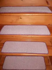 13= STEP 9"X 30" Woven Tufted Wool Carpet Stair Treads.