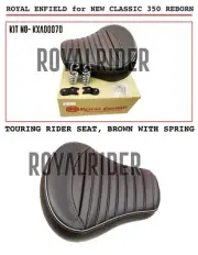 Fits Enfield TOURING RIDER SEAT BROWN WITH SPRING For New Classic 350 REBORN