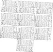 KALLORY 10 Sheets Waterproof Mailbox 0-9 Number Stickers: Self-Adhesive Decals - Home Number Address Decal for Cars Trash Cans and Outdoor Use