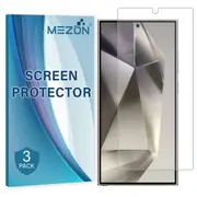 [3 Pack] Samsung Galaxy S24 Ultra (6.8") Clear Screen Protector Film by MEZON – Case Friendly, Shock Absorption (Galaxy S24 Ultra, Clear) – FREE EXPRESS