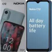 Nokia C12 4G/LTE Dark Cyan 64GB + 2GB Dual-SIM Factory Unlocked OEM NEW