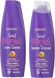 Aussie Total Miracle Collection 7n1 Shampoo and Conditioner Set, 12.1 Fluid Ounce Each (2 Pack)
