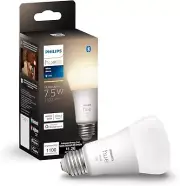 Philips Hue White A19 Smart Bulb 1100 Lumens, Bluetooth & Zigbee, Alexa/Google