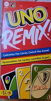 Mattel Games - UNO Remix Card Game | Customizable Cards | Control the Game! NEW