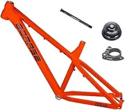 26er/27.5er Hardtail Mountain Bike Frame 17'' Disc Brake MTB Frame Thru Axle 12 * 142mm Aluminum Alloy Rigid Frame Internal Routing (Color : Orange)
