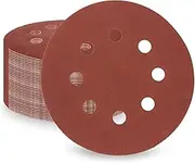 LESNIC 400 Grit Sanding Discs 100 pcs, 125mm Sanding Sheets 5in 8 Holes Pads Hook and Loop for Orbit Orbital Sanders
