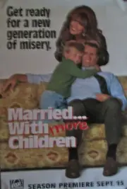 MARRIED WITH MORE CHILDREN FOX TV 1990'S ORIG POSTER 40" X 27" MINT ROLLED