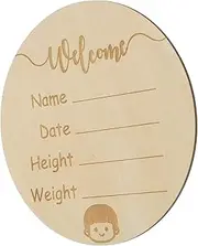 QUMIIRITY Birth Wooden Sign Pins Animal Signs Monitor Announcements Keepsake Daisy Activity Months Boy Discs Front Newborn LED Decor Light Frame Kit Basswood Plywood