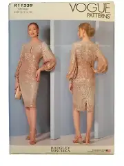 Vogue R11239 Pattern Badgley Mischka Size B5 8-16 Misses Petite Dress Uncut FF