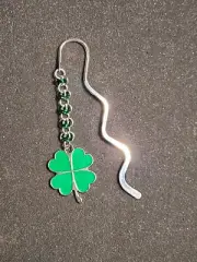 Green 4-leaf Clover chainmail bookmark