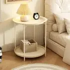 2 Tier End Table, Folding Plastic Side Table Small Coffee Table Sofa Side Table