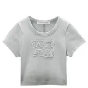 [Alexander Wang] Distressed Logo Baby Tee