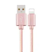 Nylon Fast Charging Charger Micro USB Cable Cord 1M 2M For iOS iPhone - Rose