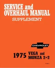 1975 Chevrolet Monza Shop Service Repair Manual Supplement