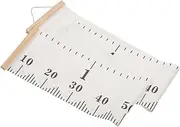 QUMIIRITY 1Pc Nordic Style Height Chart Wall Decoration Canvas Measurement Ruler for Growth Tracking and Simple Design for Home Store
