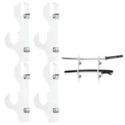 2 Pair Sword Holder Wall Mount, Acrylic Sword Display Stand, Clear