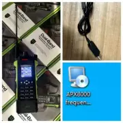 APX-8000 Walkie Talkie Radio VHF UHF Dual PTT w/ Handheld Microphone / Cable