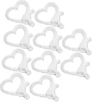 HOODANCOS 3sets Alloy Lobster Clasp Charms Heart Shape DIY Jewelry Making Clasp for Necklace Bracelet DIY Craft 10pcs*3